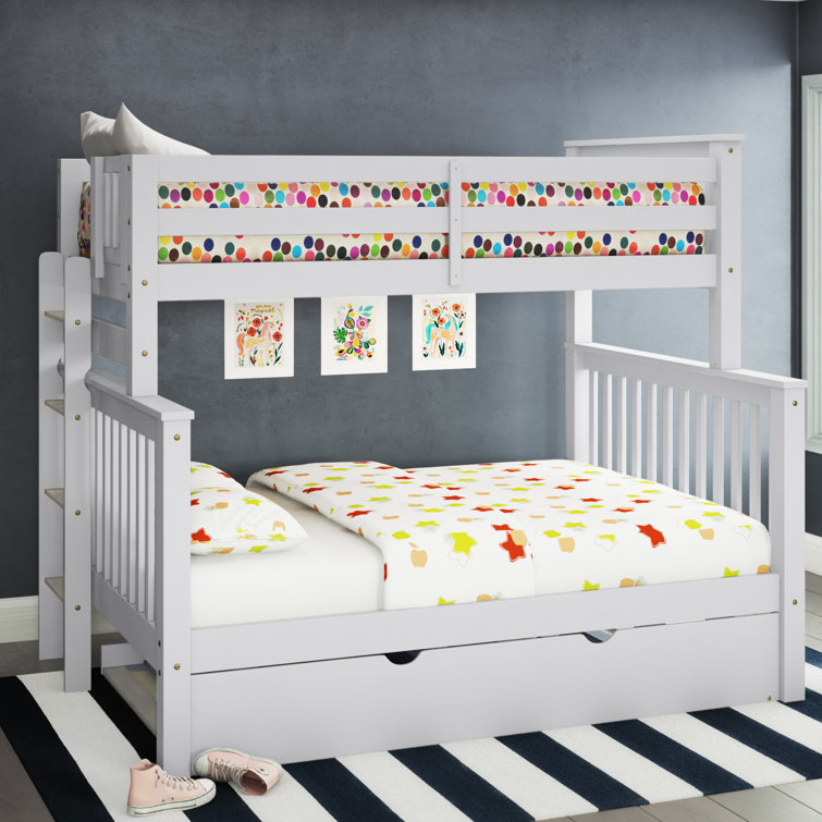 Harriet Bee Treva Twin over Full Solid Wood Standard Bunk Bed with